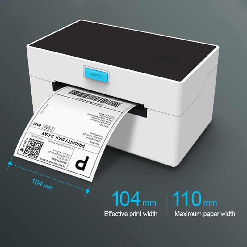 4 Inch Logistics Courier Order Sku Mail 100 X 150 Inkless Barcode QR Code Shipping Label Printer 4X6 Blue Tooth Thermal Printers