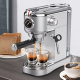 Office Ese Pod Cappuccino Coffee Maker Self Heating 19 Bar Espresso Coffee Machine With Milk Foam Maker