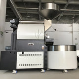 HW-60kg Double Drum Cast Iron Stainless Steel Gas Hot air Heating Commercial Coffee Roasters Coffee Bean Coffee Roaster Machine