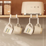 Punch-free Cabinet Lower Hook Kitchen Storage Coffee Cup Kitchen Utensils Hanger Upside Down Drip Cup Rack