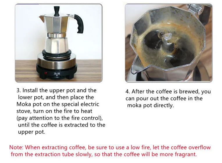 Alloy Mocha Pot 1 Cup 50ml Home Coffee Pot Household Octagonal Moka Coffee Tools