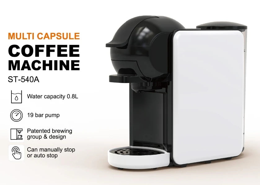 China Professional Cafe Shop Office Home Hotel Kitchen Smart 19bar Italy Espresso Maker Cappuccino Making Capsule Coffee Machine