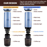 New Design TK03 Portable Capusle ESPRESSO Coffee Machine USB Charging Travel Mini Coffee Maker With Heating Function