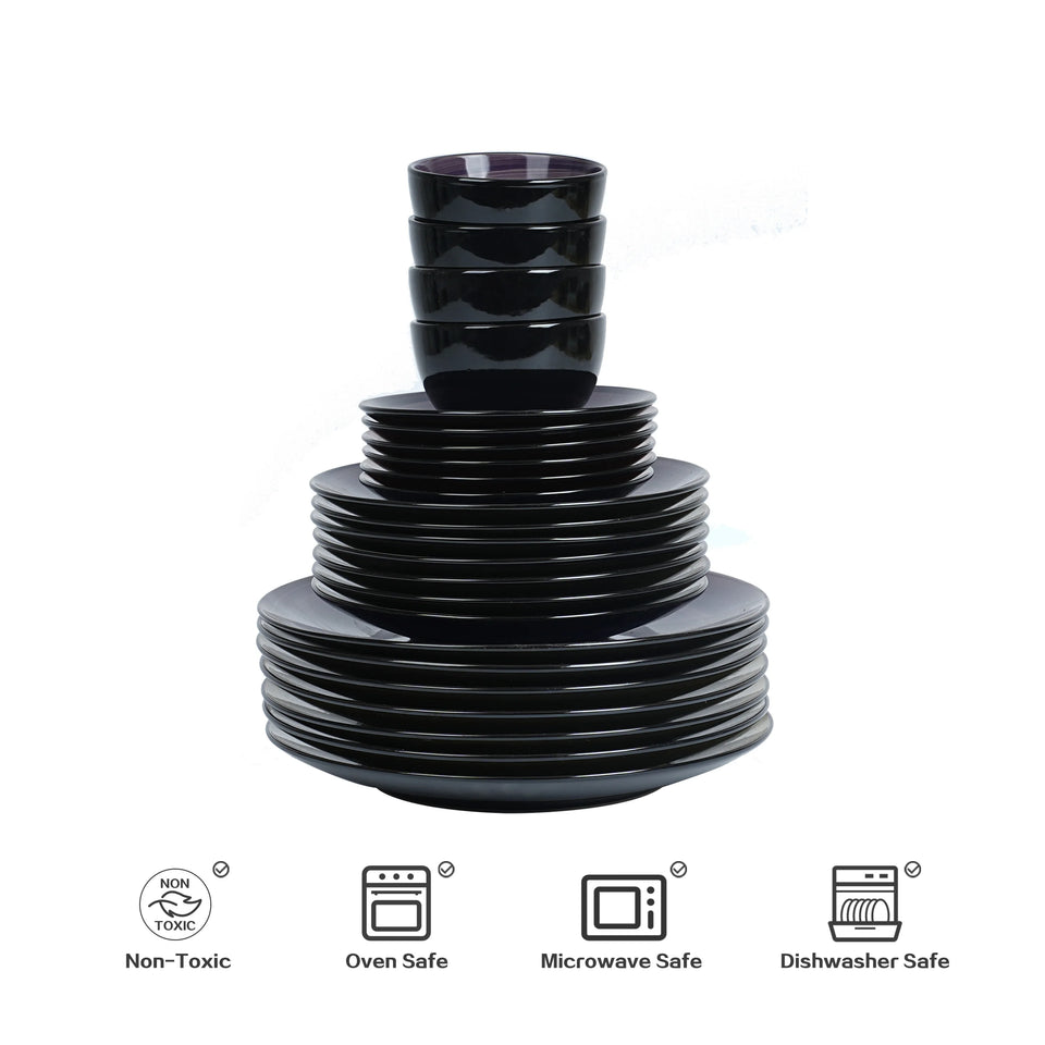 56pc Handpainted Elegant Purple Ceramic Dinner Plate High Quality Kitchen Coffee Mug Premium Dinnerware Sets Party Festival