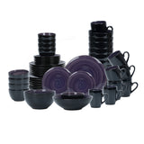 56pc Handpainted Elegant Purple Ceramic Dinner Plate High Quality Kitchen Coffee Mug Premium Dinnerware Sets Party Festival