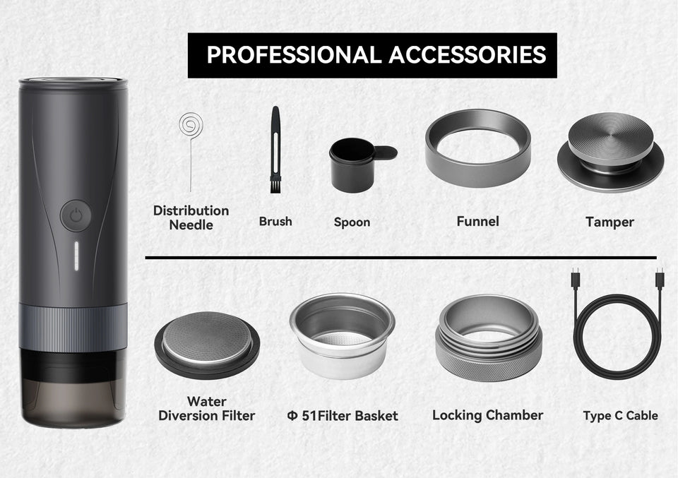 Wholesale High Quality Portable Professional Mini   Coffee Machine  Espresso Easy to Carry PCM04A (Delicate + Aromatic)