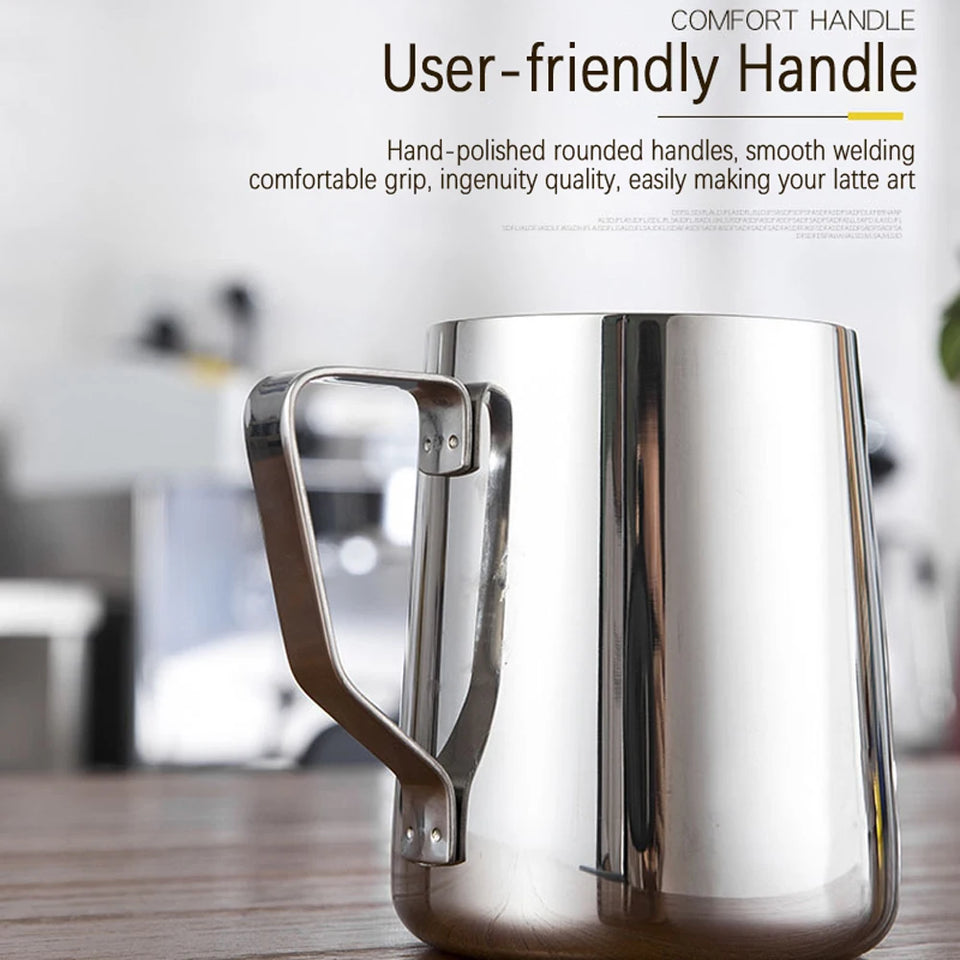 Coffee Milk Frothing Jug Latte Art Milk Frother Pitcher Stainless Steel Measurement Jug Espresso Barista Tool Coffee Accessories
