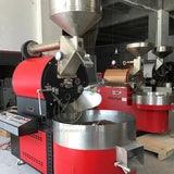 HW-60kg Double Drum Cast Iron Stainless Steel Gas Hot air Heating Commercial Coffee Roasters Coffee Bean Coffee Roaster Machine