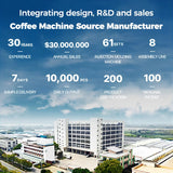 CAFELFFE 19 Bar Semi-Automatic Espresso Coffee Machine Hot/Cold Mode NS/DG/ESE Pod Capsule Powder Electric 4-IN-1 for Household