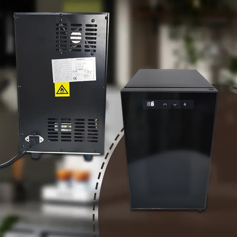 Vanace 12L Mini Refrigerator No Noise Cooler Storage Dairy Small Fresh Milk Fridge for Coffee Machine With Milk Box