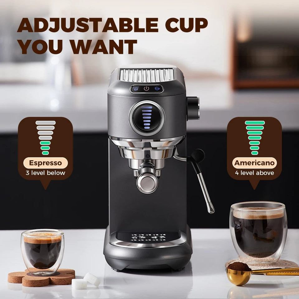 CAFELFFE 19 Bar Semi-Automatic Espresso Coffee Machine Hot/Cold Mode NS/DG/ESE Pod Capsule Powder Electric 4-IN-1 for Household