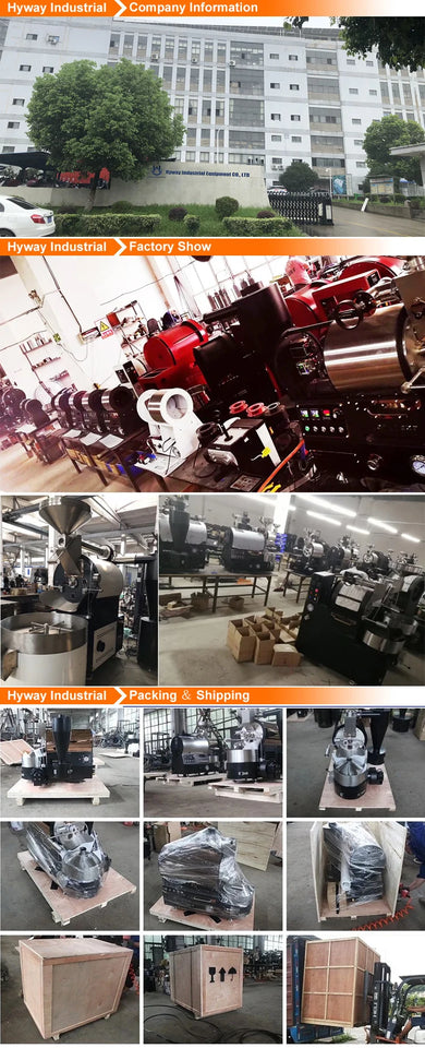 HW-60kg Double Drum Cast Iron Stainless Steel Gas Hot air Heating Commercial Coffee Roasters Coffee Bean Coffee Roaster Machine