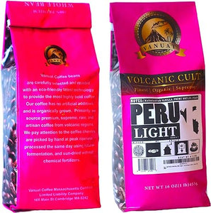 LIGHT ROAST Whole Bean Coffee, Organic Fresh Artisan Premium Beans, Volcanic Cult Vanuat LLC COLLECTION