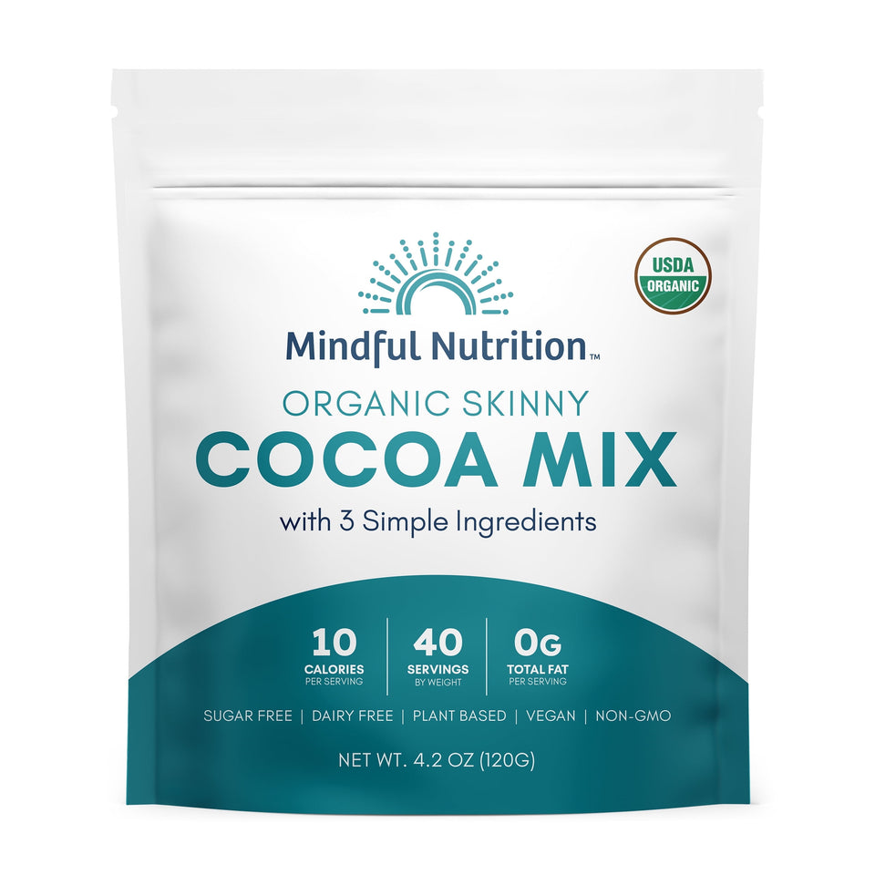 Organic Skinny Hot Cocoa Mix | 40 Serving Size 3G | Sugar Free Hot Chocolate 4.2Oz