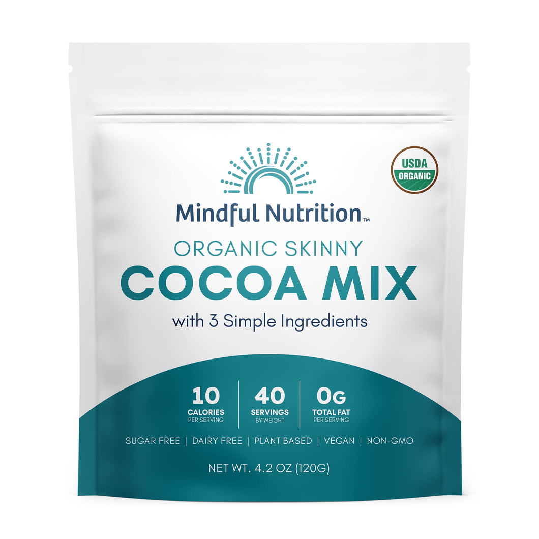 Organic Skinny Hot Cocoa Mix | 40 Serving Size 3G | Sugar Free Hot Chocolate 4.2Oz