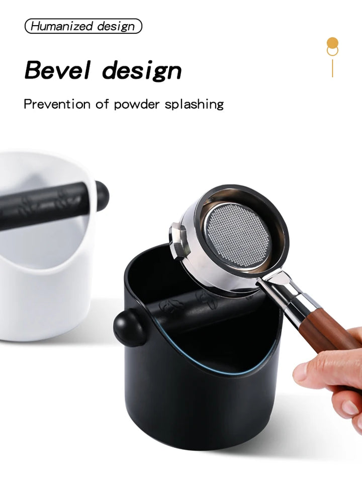 Coffee Knock Box For Grind Waste Grounds Dump Anti-slip Pad Shock-Absorbent With Removable Bar Espresso Maker Cafe Barista Tools