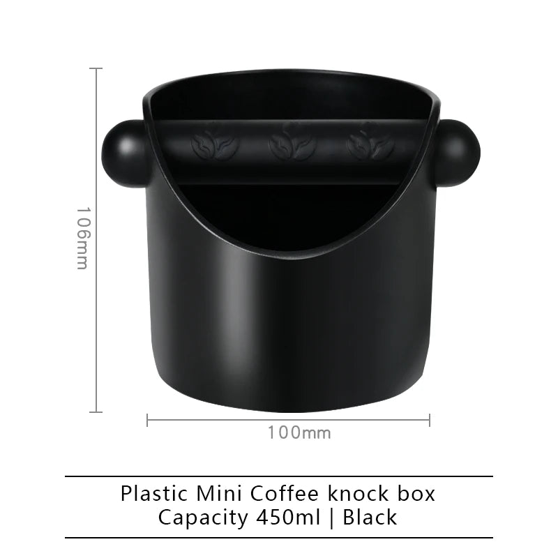 Coffee Knock Box For Grind Waste Grounds Dump Anti-slip Pad Shock-Absorbent With Removable Bar Espresso Maker Cafe Barista Tools