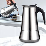Coffee Pot Stainless Steel Filter Italian Espresso Coffee Maker Percolator Tool 200/300/450/600Ml Moka Coffee Maker Coffee Pot