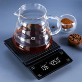 Coffee Scale with Timer 0.1g High Precision Digital Rechargeable for Pour-Over Coffee Espresso Portable Scale for Kitchen Use
