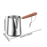 Turkish Warmer Coffee Pot Boiling Pot with Spout Chocolate Melting Pan Milk Frothing Pitcher for Home Kitchen Bar Restaurant