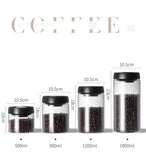 Coffee Can Manual Vacuum Moisture-proof Storage Jar Kitchen High Borosilicate Glass Tea Jar Coffee Bean Storage Sealed Jar