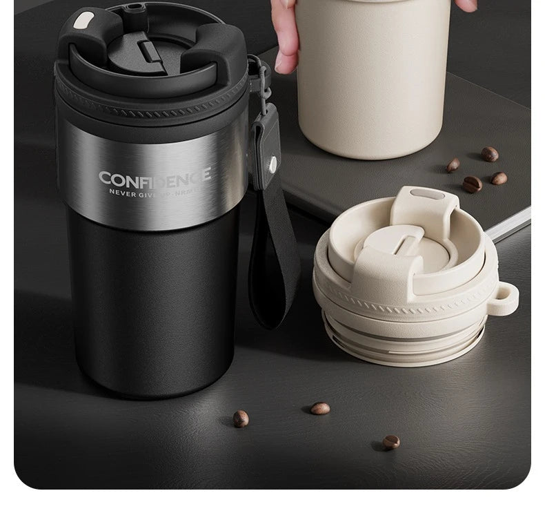 Coffee Cup Cold And Hot Insulated With Filter Chamber Office And Leisure Stainless Steel Cup  Ice Cubes Hold