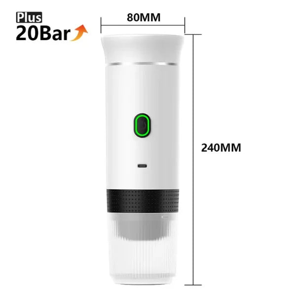 Portable 3-In-1 Coffee Machine Hot And Cold Water Manual Espresso Machine Compatible With Capsules And Powders Of All Sizes