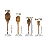 Wooden Measuring Cups And Spoons Set Farmhouse Wooden Coffee Scoop Coffee Beans Sugar Salt Seasoning Scoop Honey Measuring