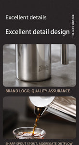 BINCOO 350ml/800ml/1000ml Coffee Maker Pot French Press Coffee Maker Stainless Steel Double Walled Insulated Coffee Maker Pot