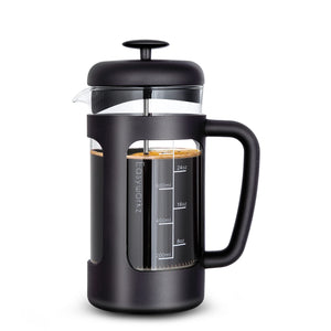 Easyworkz French Press  Coffee Tea Maker with Borosilicate Glass,Soft Grip Handle