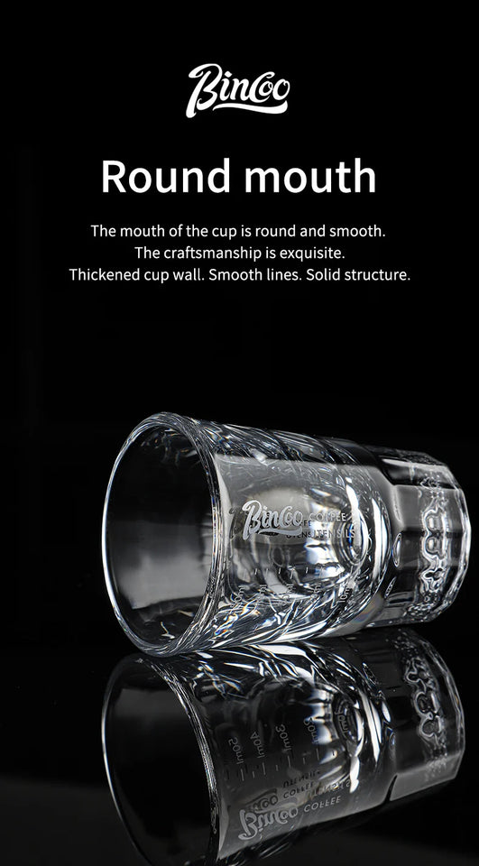Bincoo Espresso Measuring Cup, Glass Espresso Extraction Cup, Ounce with Scale, Small Milk Cup, Milk Can, Coffee Cup, 50ml
