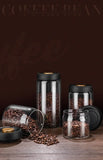 Coffee Can Manual Vacuum Moisture-proof Storage Jar Kitchen High Borosilicate Glass Tea Jar Coffee Bean Storage Sealed Jar
