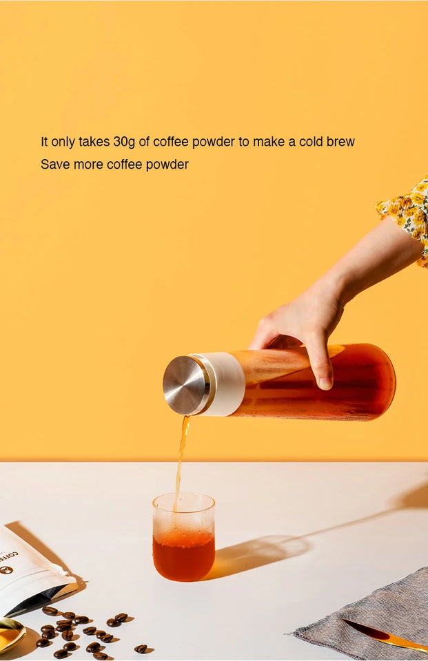 TIMEMORE cold brewer 600ml ice coffee maker make cold brew coffee enjoy cool summer perfect for homemade iced coffee and ice tea