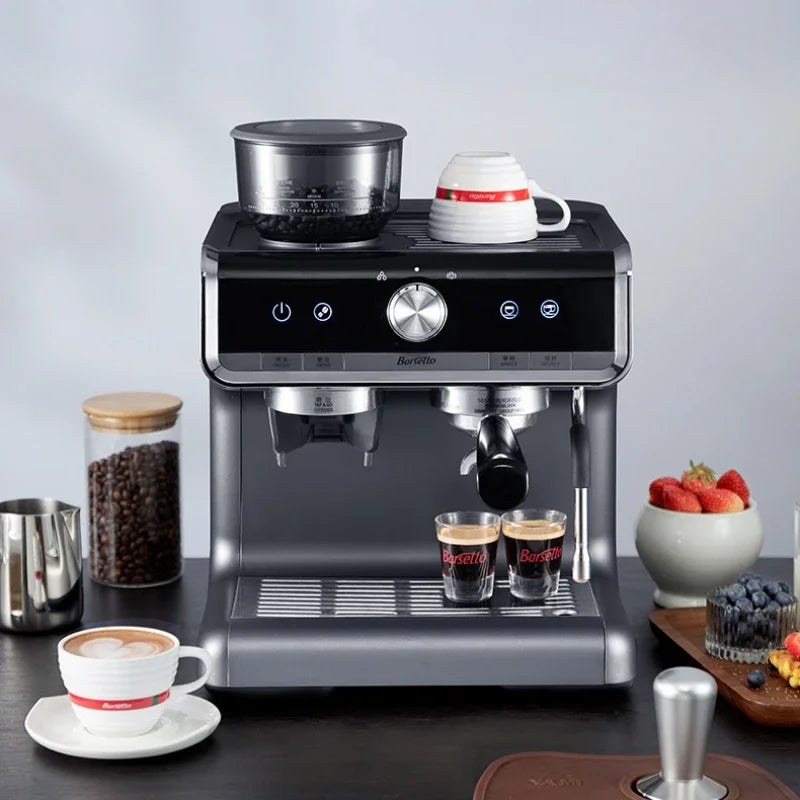 Integrated Grinder Coffee Machine Commercial Semi-automatic Espresso Machine Steam Milk Frother Multi-function Coffee Machine