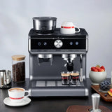 Integrated Grinder Coffee Machine Commercial Semi-automatic Espresso Machine Steam Milk Frother Multi-function Coffee Machine