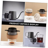 Coffee Powder Filter Cup Portable Foldable Hand Brewing Double-Layer Stainless Steel Coffee Filter Food Grade Pp Restaurant Home