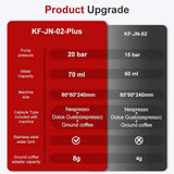 Portable 3-In-1 Coffee Machine Hot And Cold Water Manual Espresso Machine Compatible With Capsules And Powders Of All Sizes