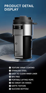 Coffee Cup Cold And Hot Insulated With Filter Chamber Office And Leisure Stainless Steel Cup  Ice Cubes Hold