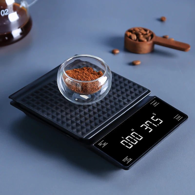 Coffee Scale with Timer 0.1g High Precision Digital Rechargeable for Pour-Over Coffee Espresso Portable Scale for Kitchen Use