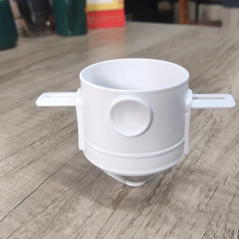 Coffee Powder Filter Cup Portable Foldable Hand Brewing Double-Layer Stainless Steel Coffee Filter Food Grade Pp Restaurant Home