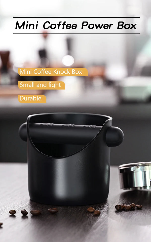 Coffee Knock Box For Grind Waste Grounds Dump Anti-slip Pad Shock-Absorbent With Removable Bar Espresso Maker Cafe Barista Tools