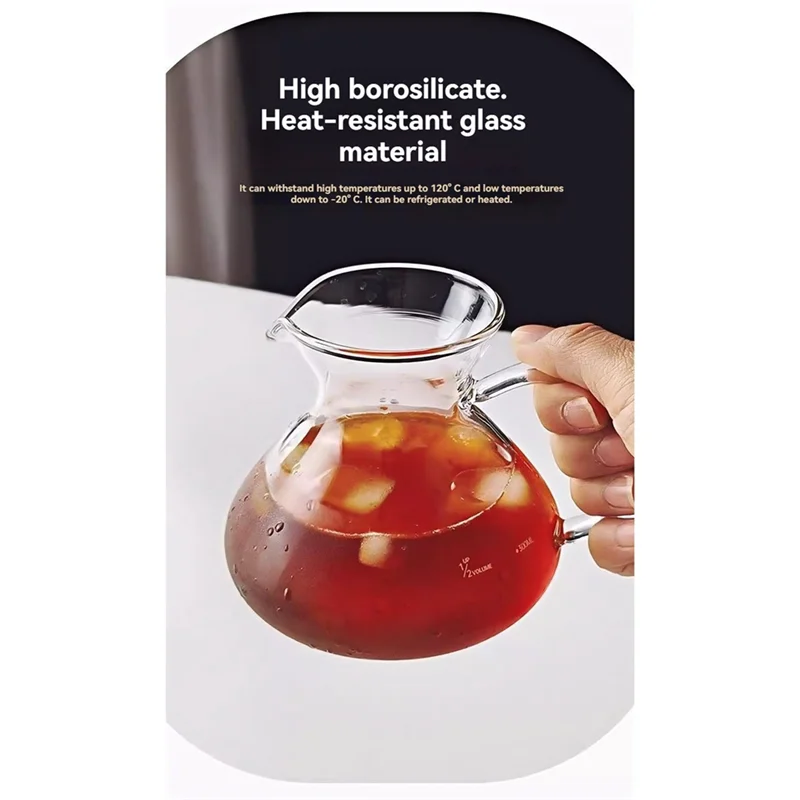 A52Q-Coffee Maker Set With Pour Over Function Coffee Sharing Pot Featuring Scale And Filter Cup For Home Or Office 450ML