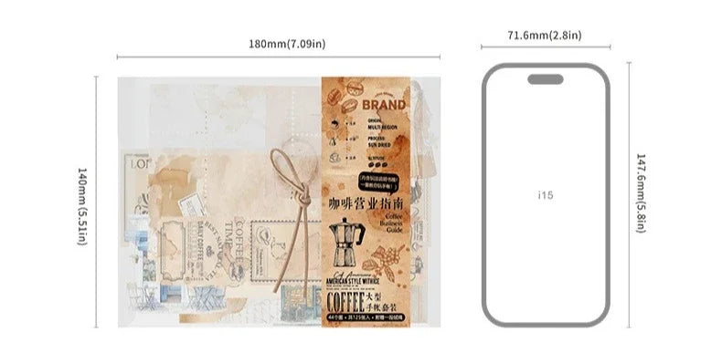 125piece Scrapbook Paper Coffee Business Planner Kit Professional Coffee Shop Worksheets Log Sheets Notebooks Memo Collage