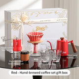 Bincoo Hand Brewed Coffee Pot，Ceramics Filter Cup， Sharing Pot，Hand Brewed Coffee Gift Box Set，Home Barista Kitchen Accessories