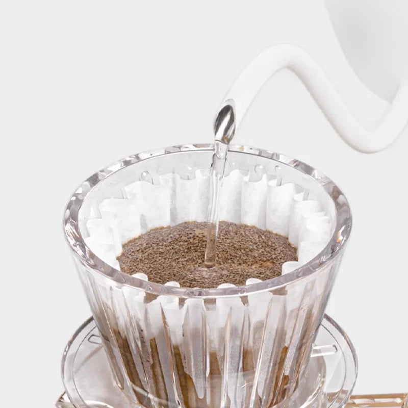 Coffee Filter Papers 50 Sheets 1-2Cups 3-4Cups Paper Filter #155  #185 Pour Over Coffee Dripper & Wave Dripper Barista Tools