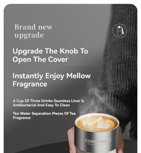 Coffee Cup Cold And Hot Insulated With Filter Chamber Office And Leisure Stainless Steel Cup  Ice Cubes Hold