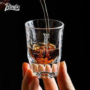 Bincoo Espresso Measuring Cup, Glass Espresso Extraction Cup, Ounce with Scale, Small Milk Cup, Milk Can, Coffee Cup, 50ml