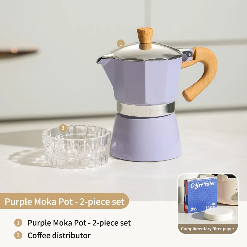 Coffee Moka pot 150ml Classic Italian Espresso Maker Extraction Hand Brewing coffee Pot Barista Coffee Machine Coffee Utensil