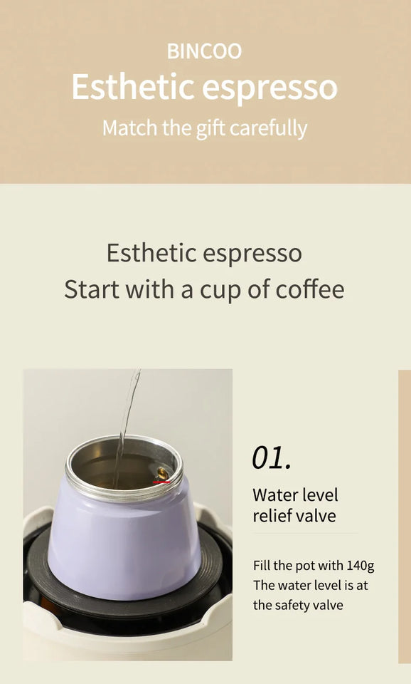 Coffee Moka pot 150ml Classic Italian Espresso Maker Extraction Hand Brewing coffee Pot Barista Coffee Machine Coffee Utensil