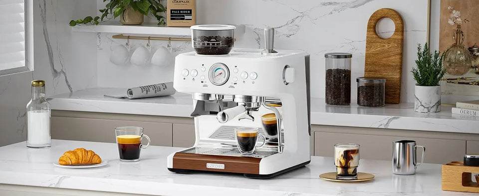 Coffee and Espresso Maker Combo All in One Coffee Machine, 20 Bar Cafe Espresso Machine with Milk Frother for Latte Cappuccino